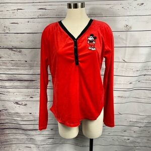 Disney Red Mickey Mouse PJ Top‎
